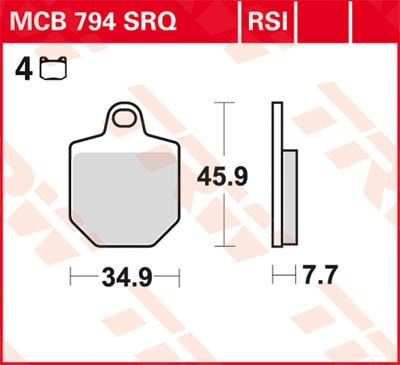 TRW Lucas Scheiben Bremsbelag MCB794RSI