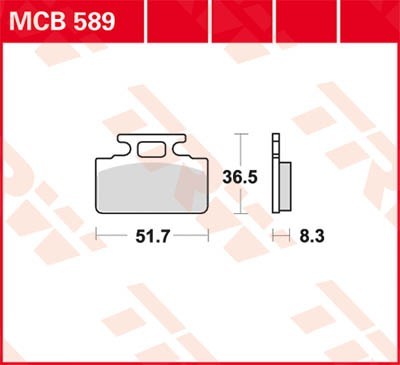 TRW Lucas Scheiben Bremsbelag MCB589