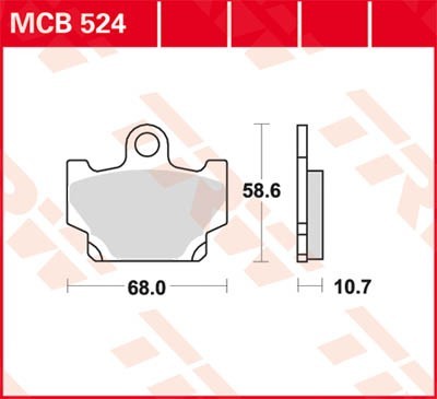 TRW Lucas Scheiben Bremsbelag MCB524