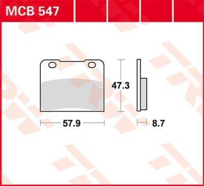 TRW Lucas Scheiben Bremsbelag MCB547