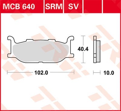 TRW Lucas Scheiben Bremsbelag MCB640SRM