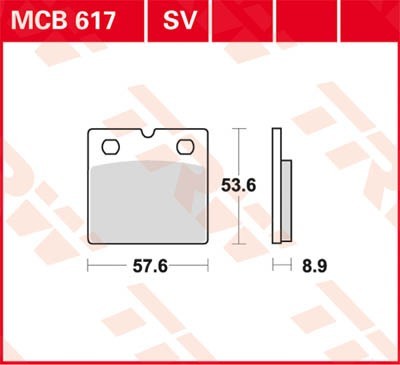 TRW Lucas Scheiben Bremsbelag MCB617