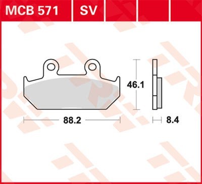 TRW Lucas Scheiben Bremsbelag MCB571SV