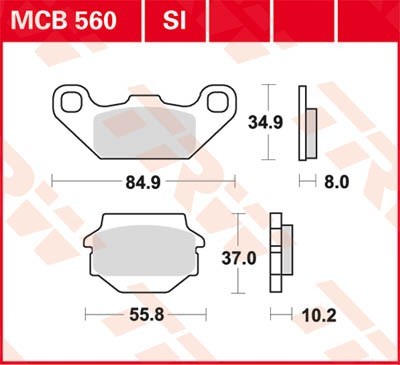 TRW Lucas Scheiben Bremsbelag MCB560