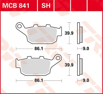 TRW Lucas Scheiben Bremsbelag MCB841SH