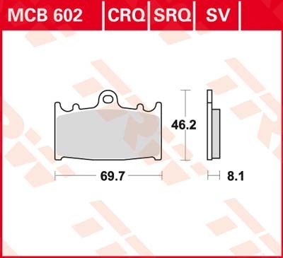 TRW Lucas Scheiben Bremsbelag MCB602SV