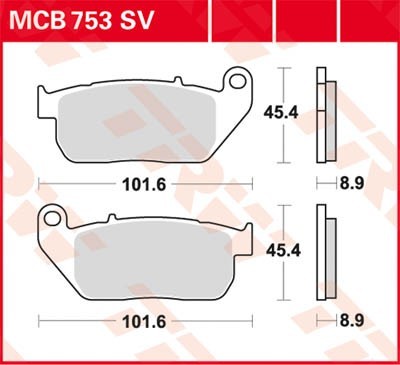 TRW Lucas Scheiben Bremsbelag MCB753SV