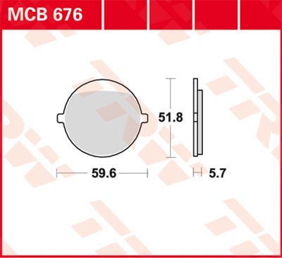 TRW Lucas Scheiben Bremsbelag MCB676