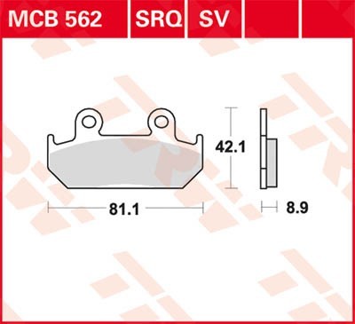 TRW Lucas Scheiben Bremsbelag MCB562