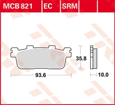 TRW Lucas Scheiben Bremsbelag MCB821EC