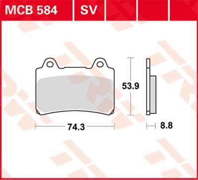 TRW Lucas Scheiben Bremsbelag MCB584SV