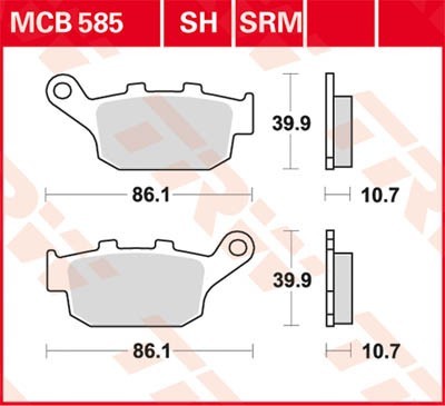 TRW Lucas Scheiben Bremsbelag MCB585