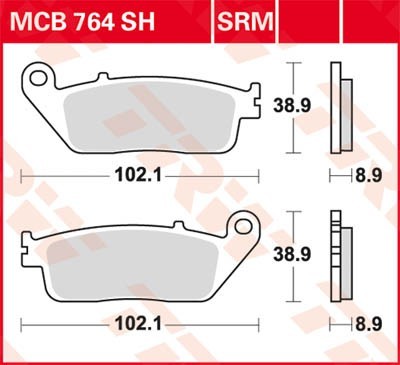 TRW Lucas Scheiben Bremsbelag MCB764SH