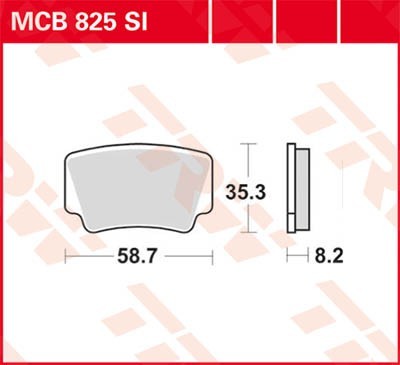 TRW Lucas Scheiben Bremsbelag MCB825SI