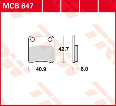 TRW Lucas Scheiben Bremsbelag MCB647