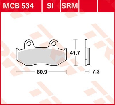 TRW Lucas Scheiben Bremsbelag MCB534SI