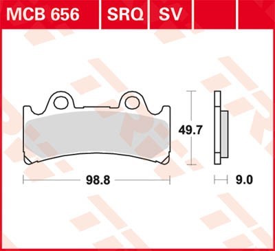 TRW Lucas Scheiben Bremsbelag MCB656SRQ