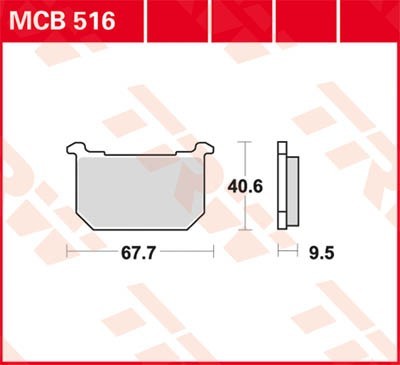 TRW Lucas Scheiben Bremsbelag MCB516