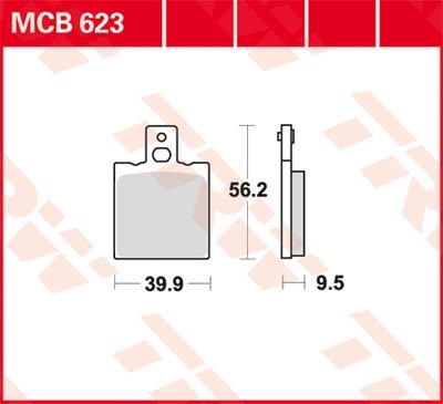 TRW Lucas Scheiben Bremsbelag MCB623