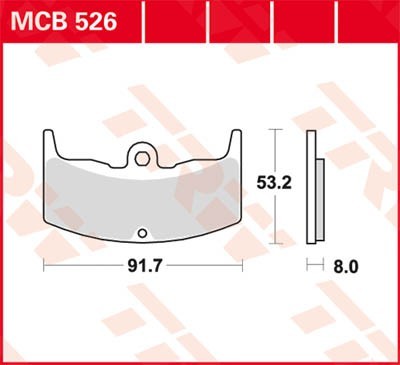 TRW Lucas Scheiben Bremsbelag MCB526