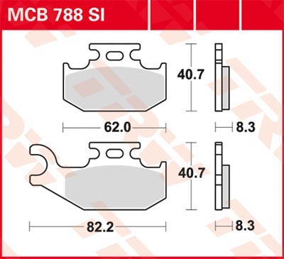 TRW Lucas Scheiben Bremsbelag MCB788SI