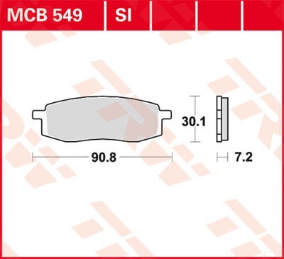 TRW Lucas Scheiben Bremsbelag MCB549