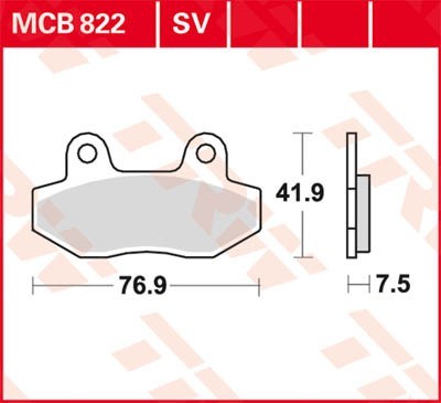 TRW Lucas Scheiben Bremsbelag MCB822