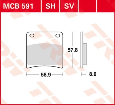 TRW Lucas Scheiben Bremsbelag MCB591SV