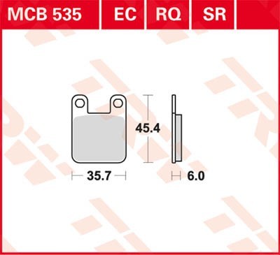 TRW Lucas Scheiben Bremsbelag MCB535SR