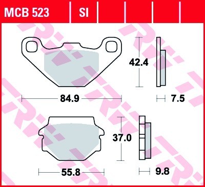 TRW Lucas Scheiben Bremsbelag MCB523