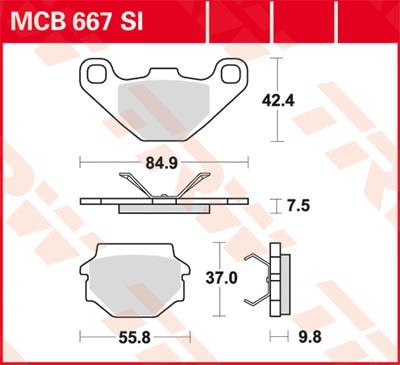 TRW Lucas Scheiben Bremsbelag MCB667SI