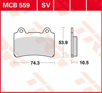 TRW Lucas Scheiben Bremsbelag MCB559SV