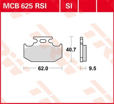 TRW Lucas Scheiben Bremsbelag MCB625SI