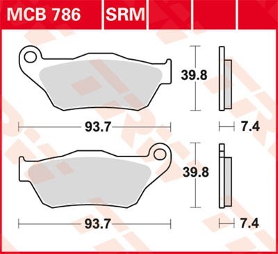 TRW Lucas Scheiben Bremsbelag MCB786SRM