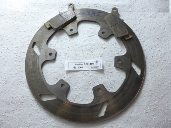 Gas Gas EC 450 FSE Bremsscheibe hinten mit Belägen