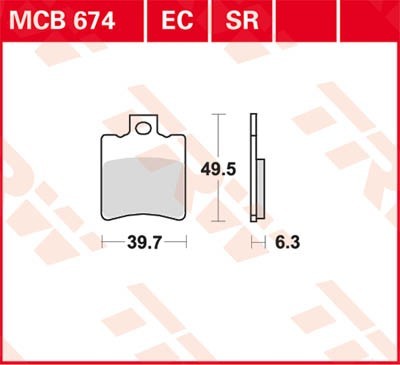 TRW Lucas Scheiben Bremsbelag MCB674SR