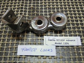 Daelim VC 125F Rastenaufnahme Fahrer links