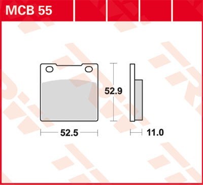 TRW Lucas Scheiben Bremsbelag MCB55