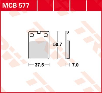 TRW Lucas Scheiben Bremsbelag MCB577