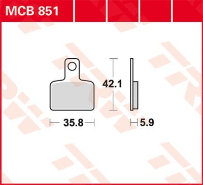 TRW Lucas Scheiben Bremsbelag MCB851