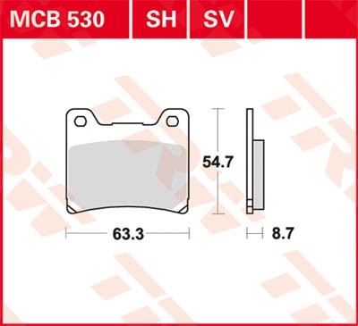 TRW Lucas Scheiben Bremsbelag MCB530SV