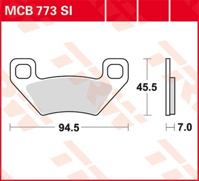 TRW Lucas Scheiben Bremsbelag MCB773SI