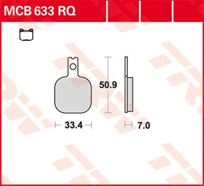 TRW Lucas Scheiben Bremsbelag MCB633RQ