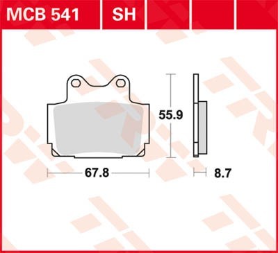 TRW Lucas Scheiben Bremsbelag MCB541SH