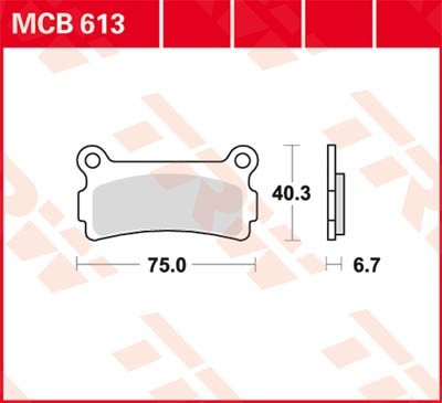 TRW Lucas Scheiben Bremsbelag MCB613