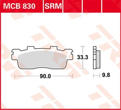 TRW Lucas Scheiben Bremsbelag MCB830SRM