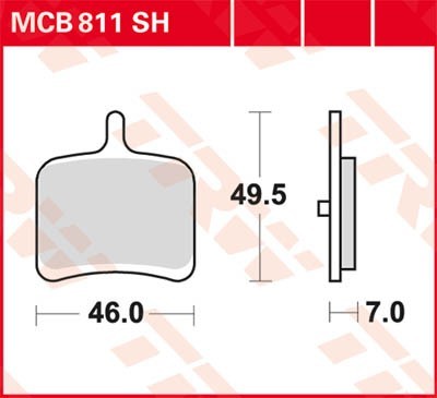 TRW Lucas Scheiben Bremsbelag MCB811SH