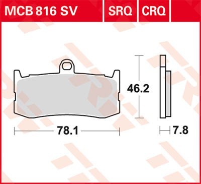 TRW Lucas Scheiben Bremsbelag MCB816SV