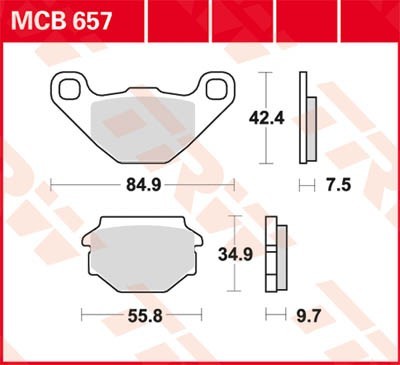 TRW Lucas Scheiben Bremsbelag MCB657