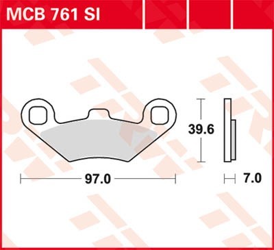 TRW Lucas Scheiben Bremsbelag MCB761SI